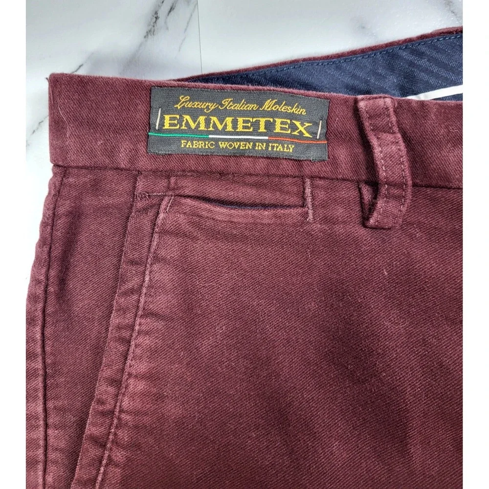 Blue Harbour Luxury Italian Soft Moleskin Soft Emmetex Flat Front‎ Pant 34X29